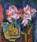 Ernst Ludwig Kirchner Pink Roses oil painting on canvas
